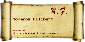 Moharos Filibert névjegykártya